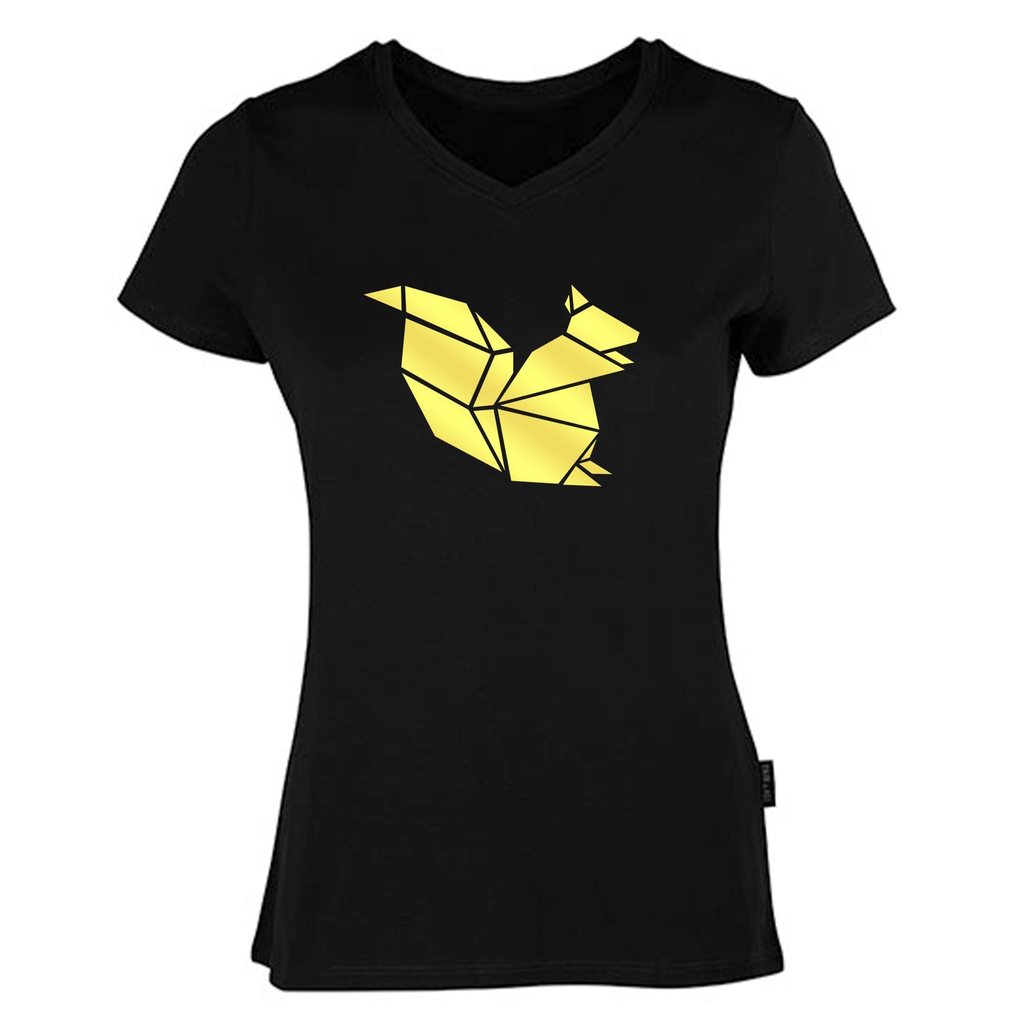 Damen V-Neck T-Shirt / 100% Bio-BW / Motiv: Eichhörnchen