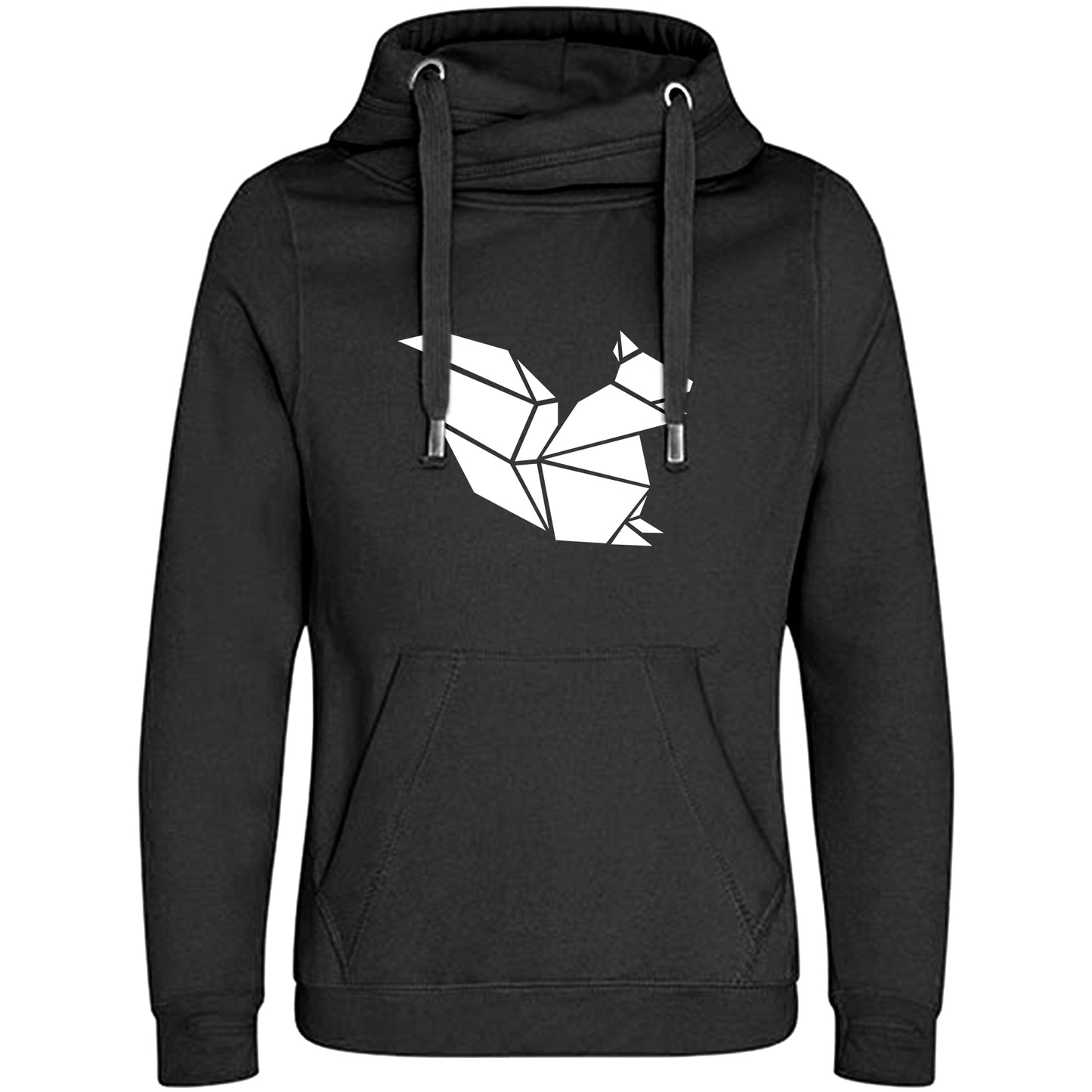 Cross Neck Hoodie/ Pulli / Motiv: Eichhörnchen