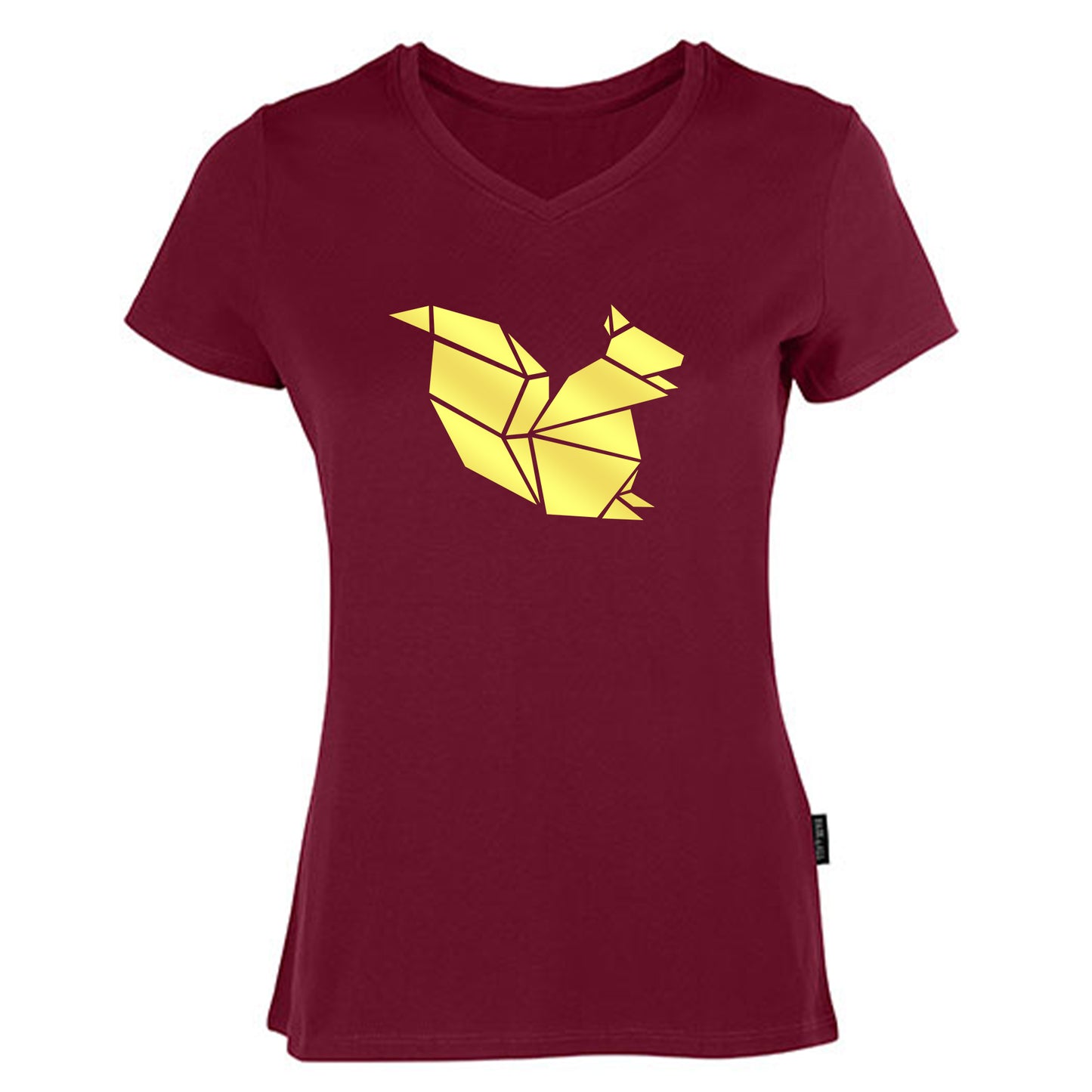 Damen V-Neck T-Shirt / 100% Bio-BW / Motiv: Eichhörnchen