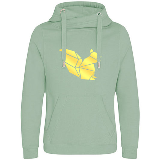 Cross Neck Hoodie/ Pulli / Motiv: Eichhörnchen