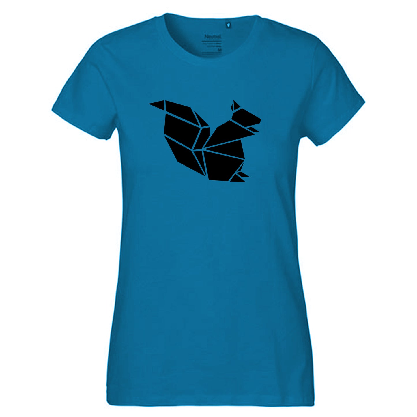 Fair-Trade Damen T-Shirt "Eichhörnchen origami" 100% Bio-Baumwolle