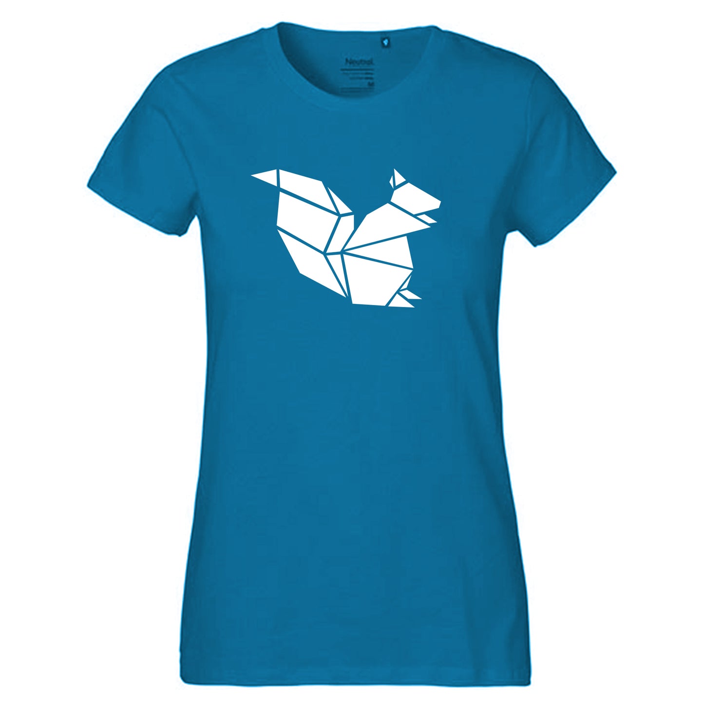 Fair-Trade Damen T-Shirt "Eichhörnchen origami" 100% Bio-Baumwolle