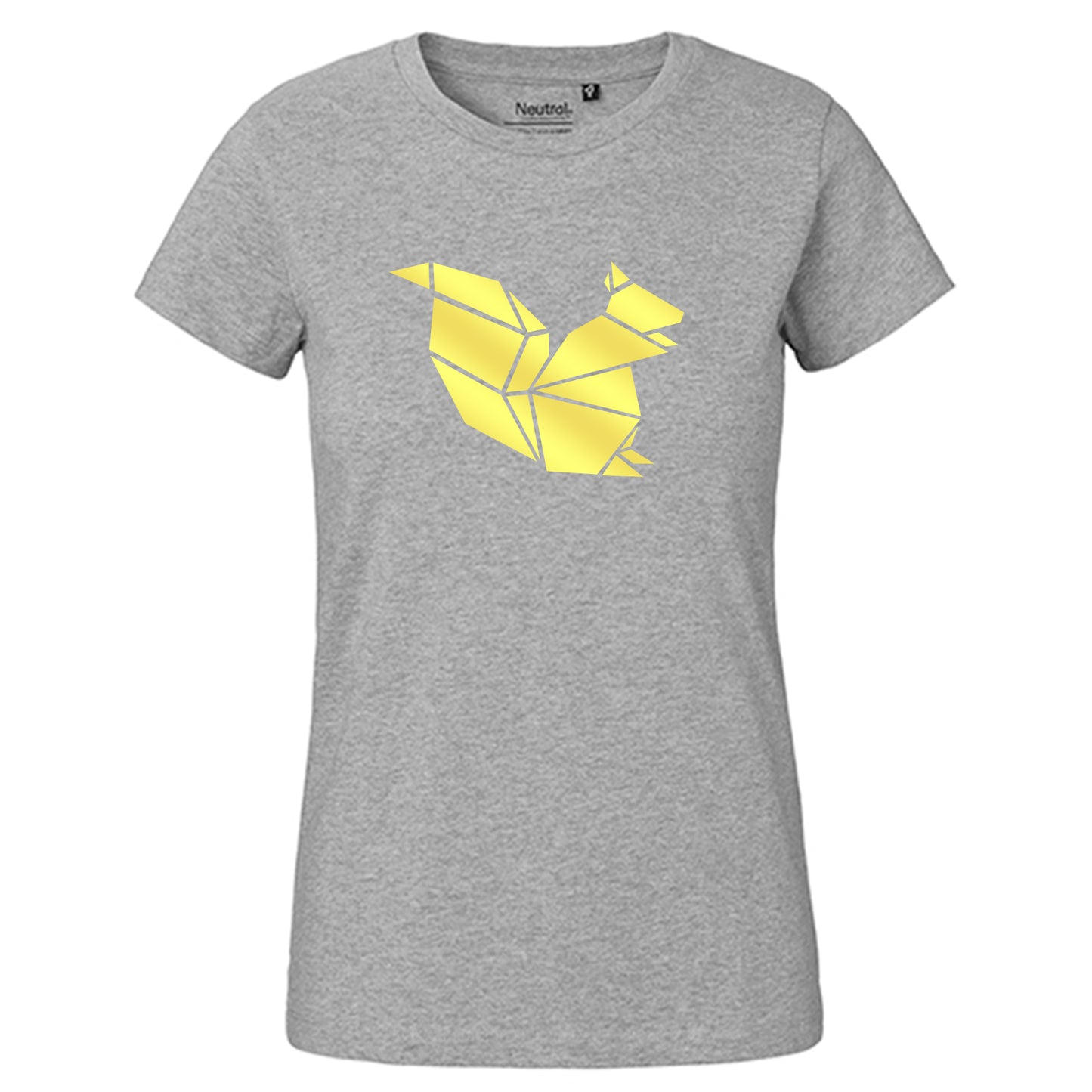 Fair-Trade Damen T-Shirt "Eichhörnchen origami" 100% Bio-Baumwolle