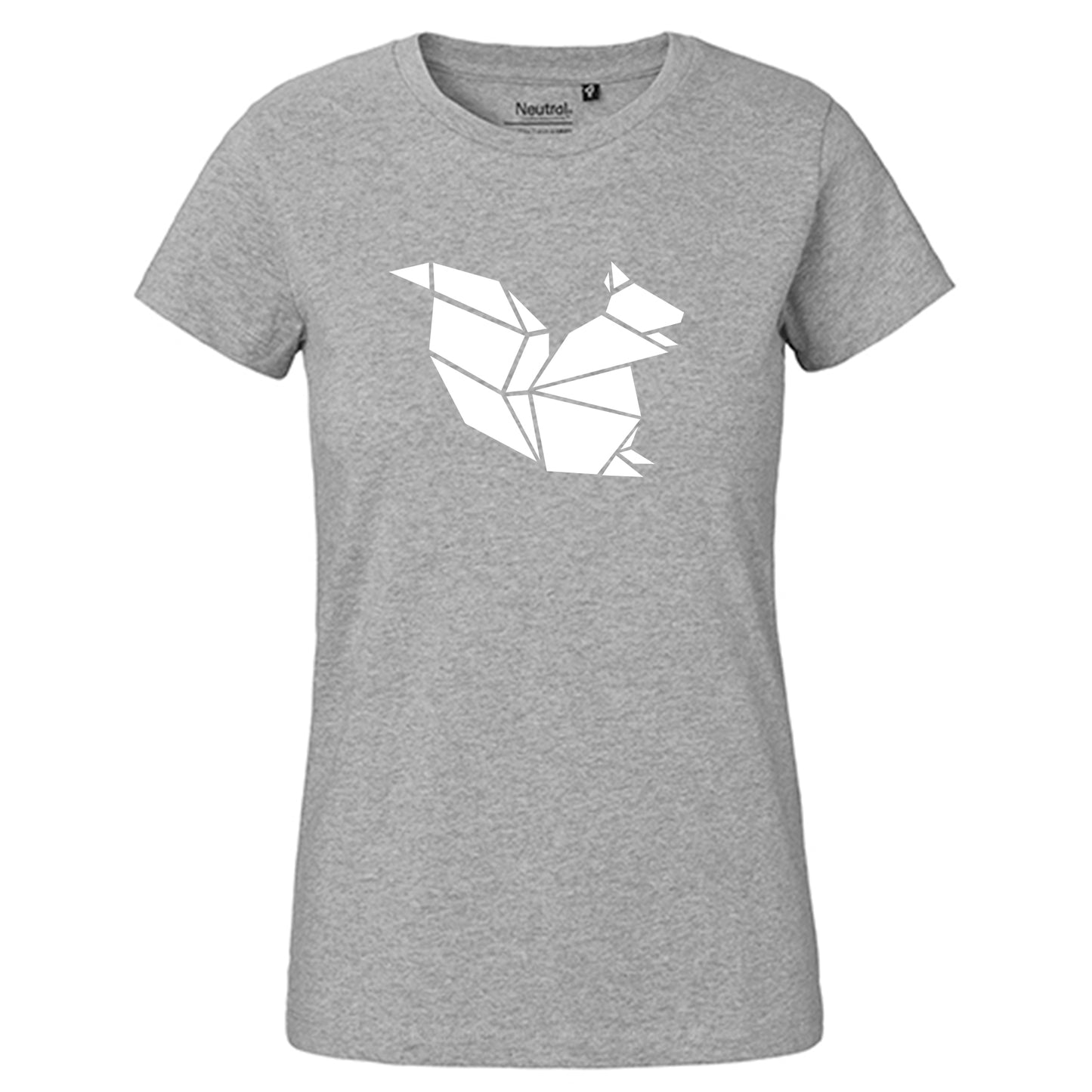Fair-Trade Damen T-Shirt "Eichhörnchen origami" 100% Bio-Baumwolle