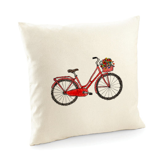 Kissenbezug / cushion cover / Motiv: Hollandrad Blumen