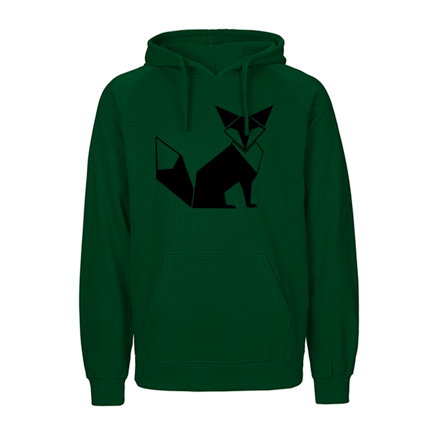 FairTrade Kapuzenpulli/Hoodie 'Fuchs origami' 100% Bio-Baumwolle