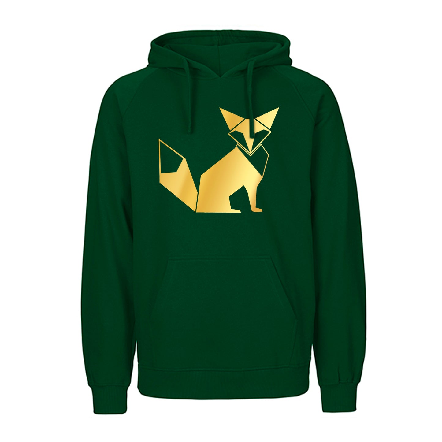 FairTrade Kapuzenpulli/Hoodie 'Fuchs origami' 100% Bio-Baumwolle