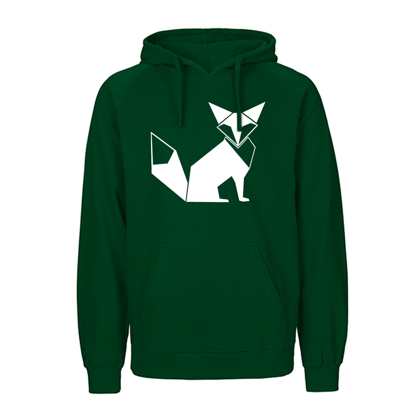 FairTrade Kapuzenpulli/Hoodie 'Fuchs origami' 100% Bio-Baumwolle