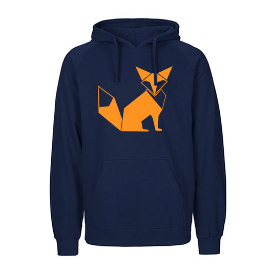 FairTrade hoodie/hoodie 'Fuchs origami' 100% organic cotton