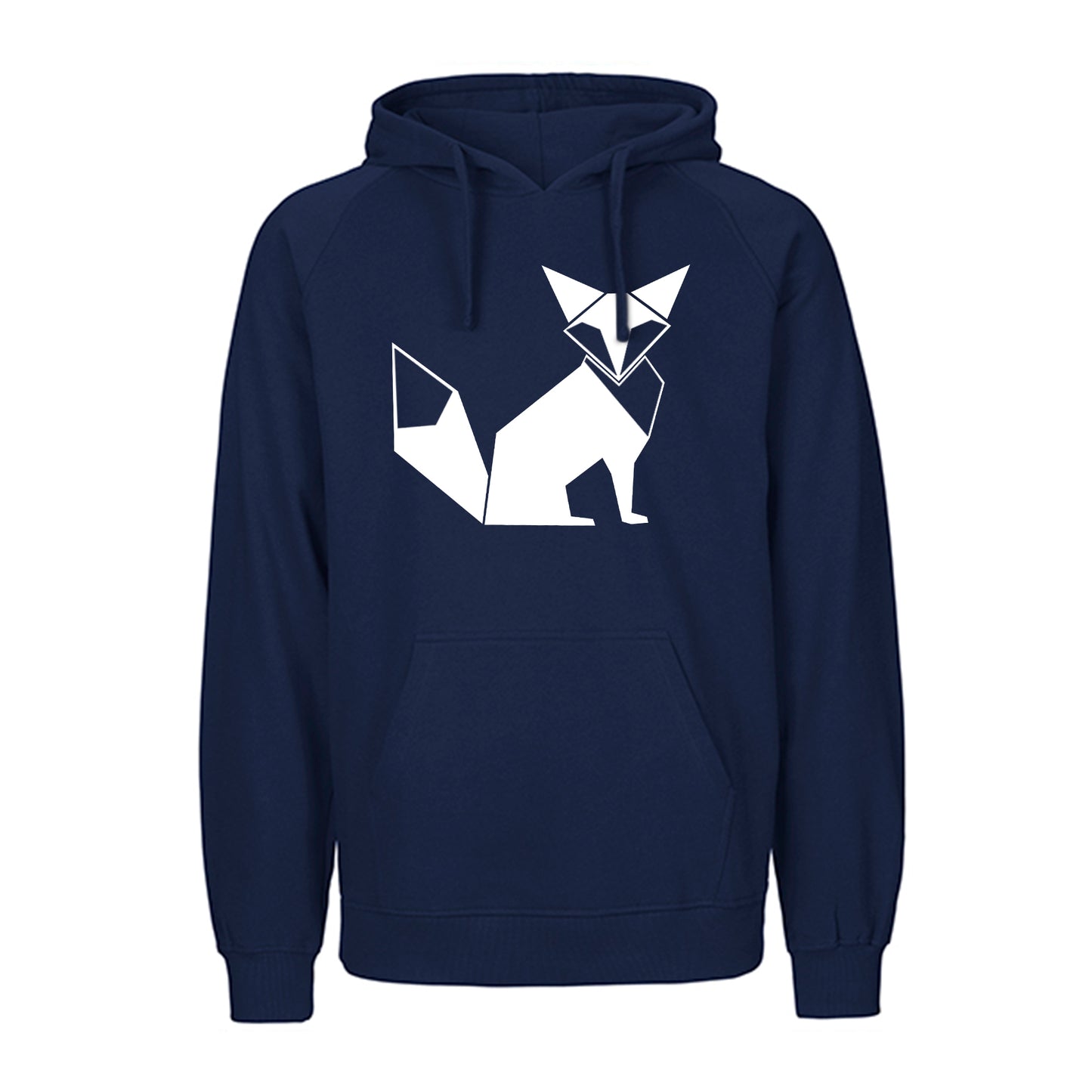 FairTrade hoodie/hoodie 'Fuchs origami' 100% organic cotton