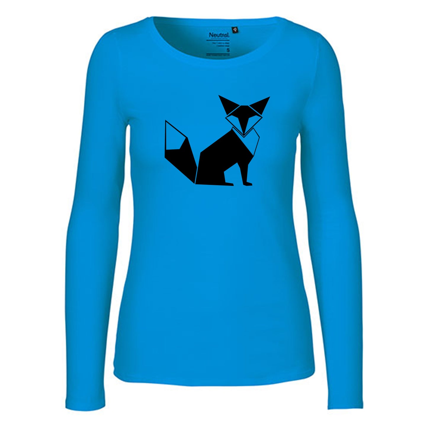 Damen FairTrade Longsleeve "Fuchs - origami" 100% BioBaumwolle und aus nachhaltiger Produktion