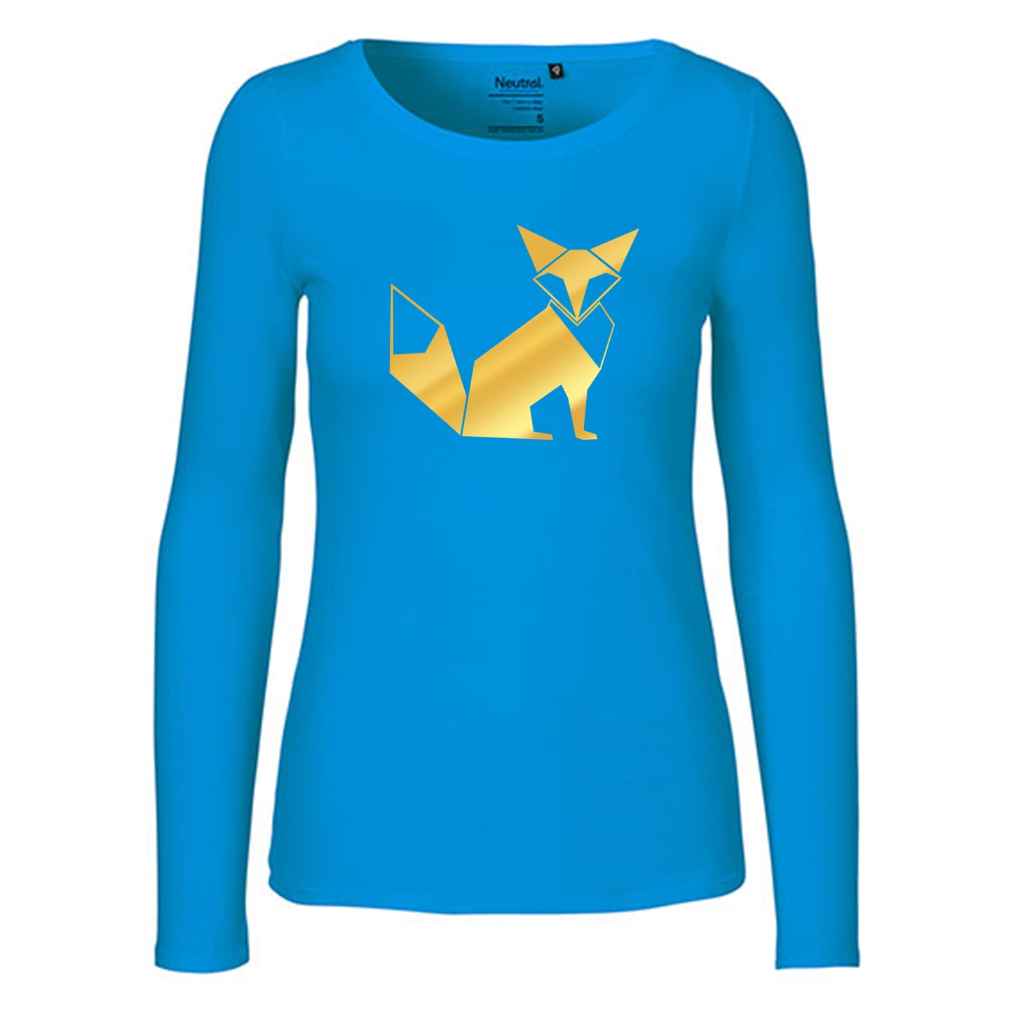 Damen FairTrade Longsleeve "Fuchs - origami" 100% BioBaumwolle und aus nachhaltiger Produktion