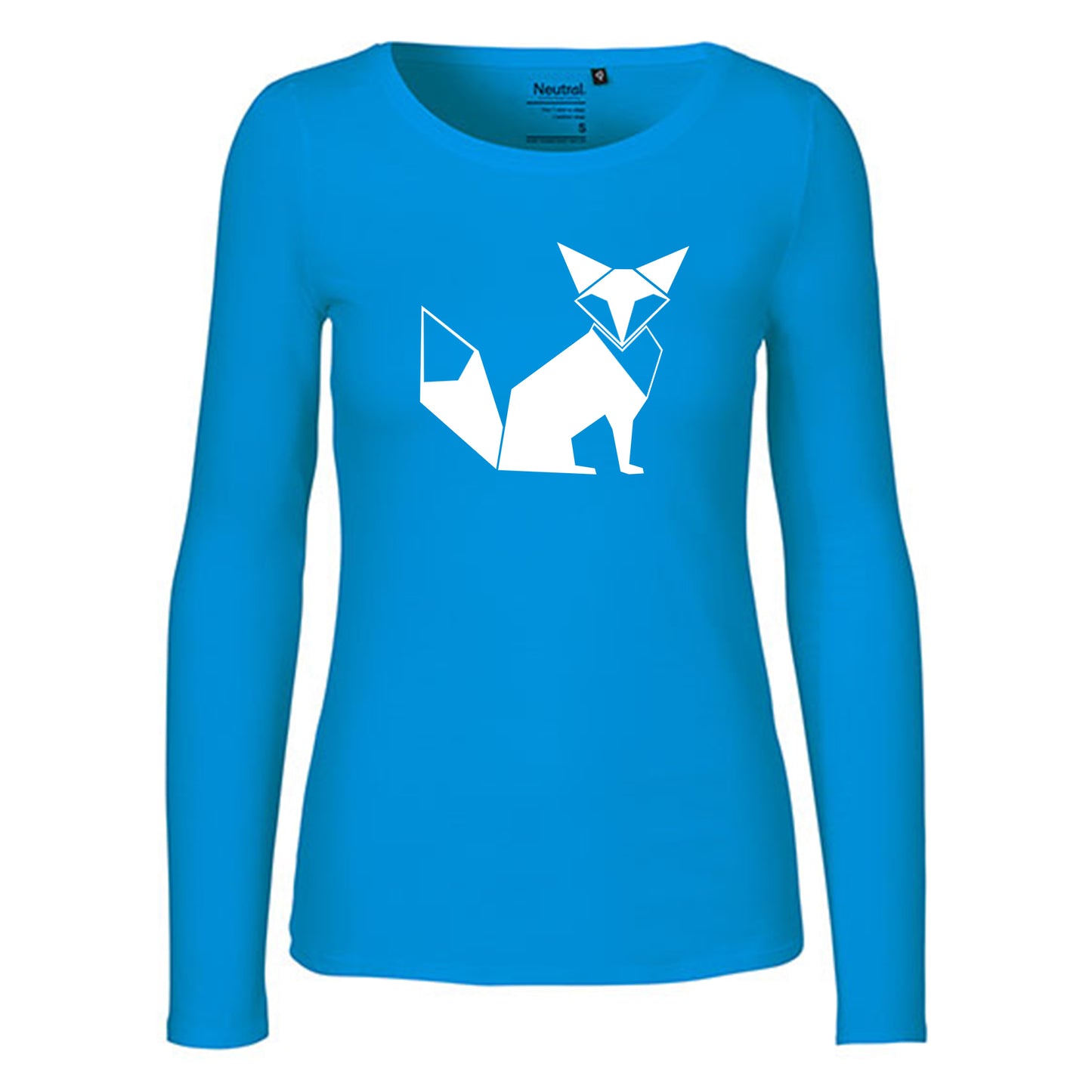 Damen FairTrade Longsleeve "Fuchs - origami" 100% BioBaumwolle und aus nachhaltiger Produktion