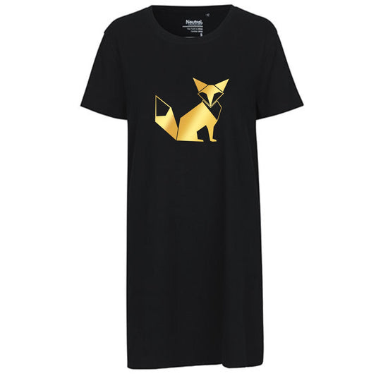 Ladies´ Long Length T-Shirt | 'Fuchs origami' | Bio-BW