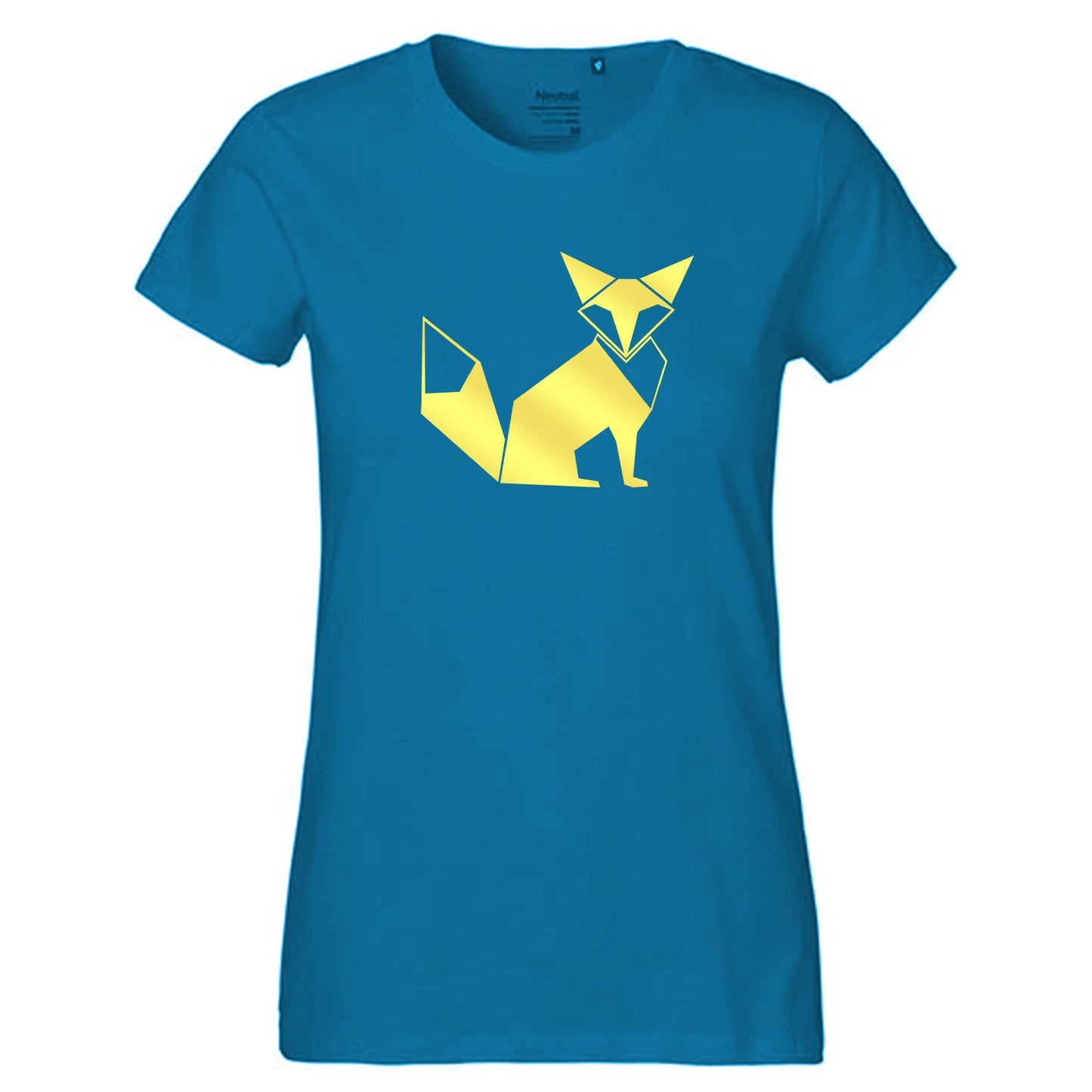 Fair-Trade Damen T-Shirt "Fuchs origami"100% Bio-Baumwolle