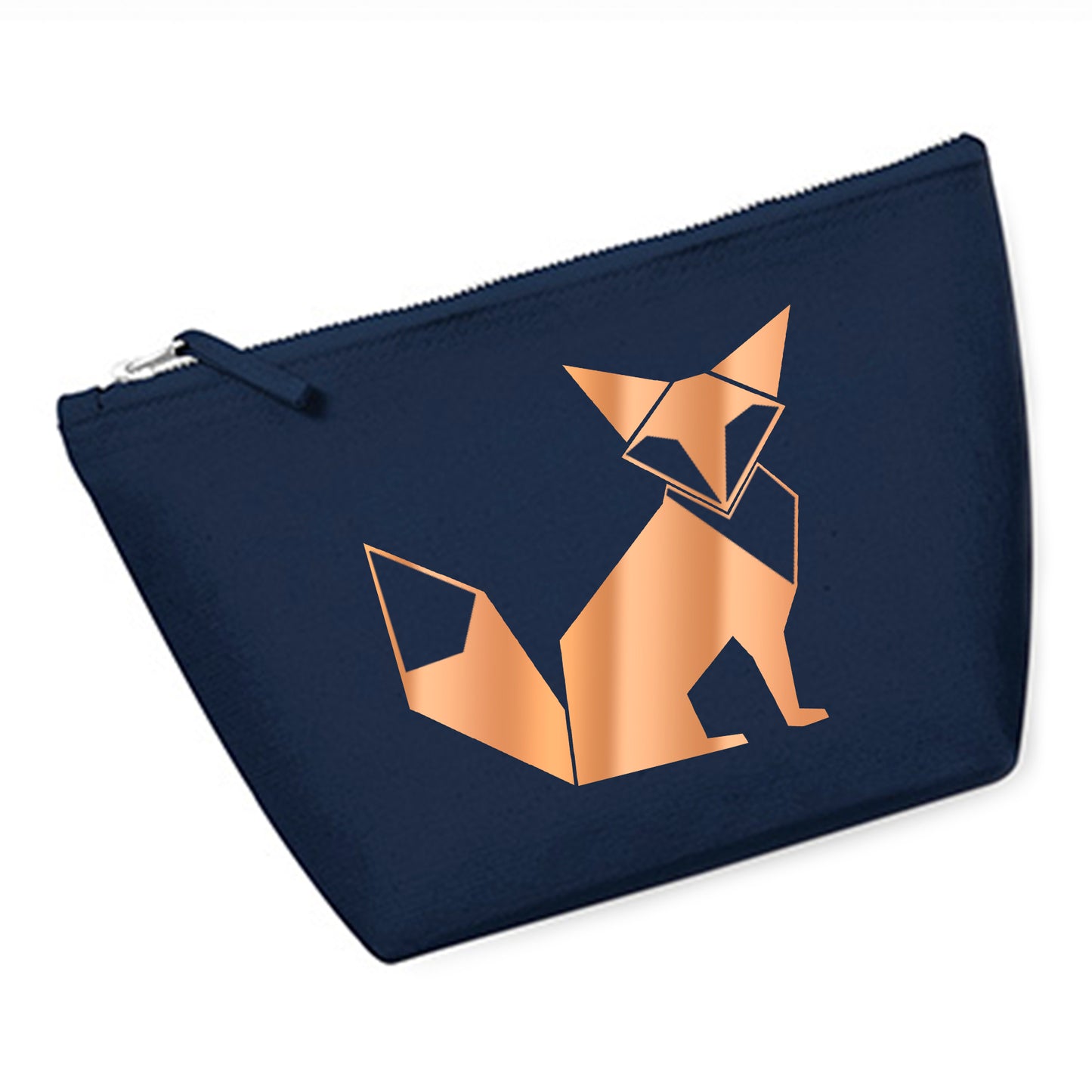 Kosmetiktasche (M) 'Fuchs origami' Baumwoll Canvas
