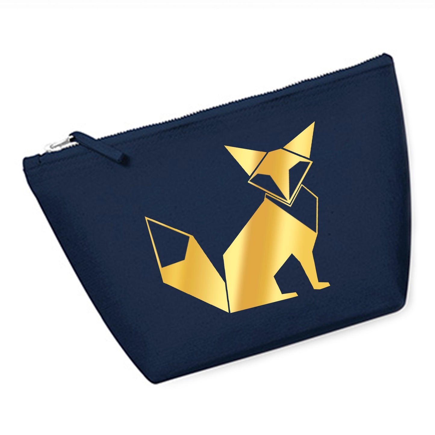 Kosmetiktasche (M) 'Fuchs origami' Baumwoll Canvas