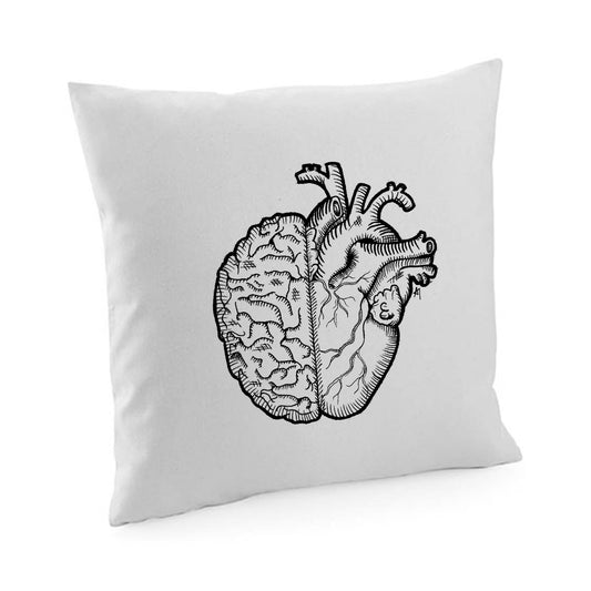 Kissenbezug / cushion cover / Motiv: Herz und Verstand