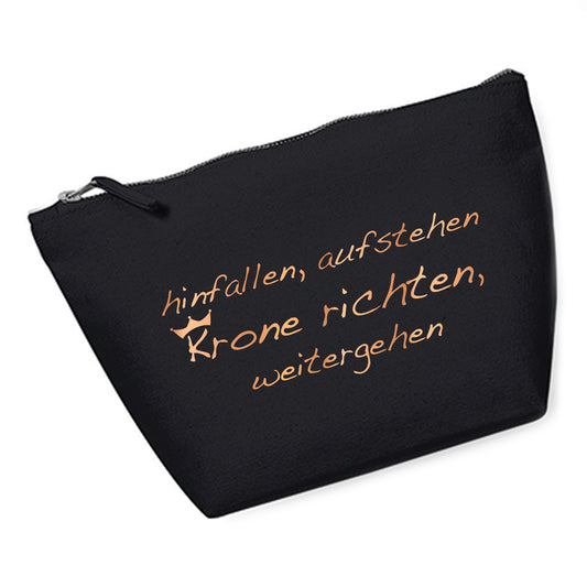 Kosmetiktasche (M) 'hinfallen, aufstehen, Krone richten, weitergehen' Baumwoll Canvas