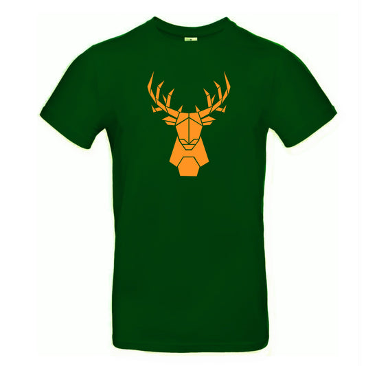 Herren T-Shirt 'Hirsch origami' Baumwolle