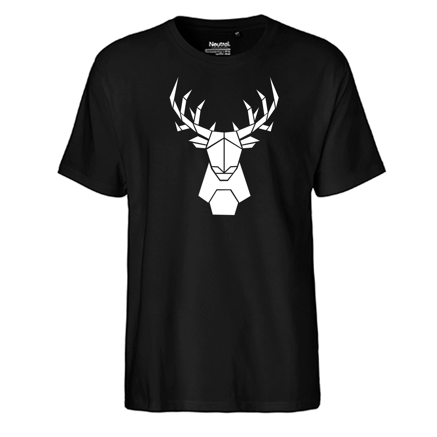 FairTrade men's t-shirt 'Deer Origami' organic cotton