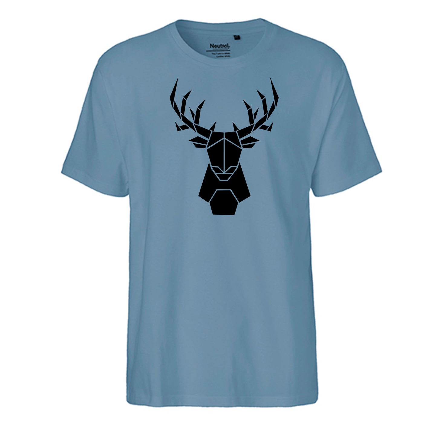 FairTrade men's t-shirt 'Deer Origami' organic cotton