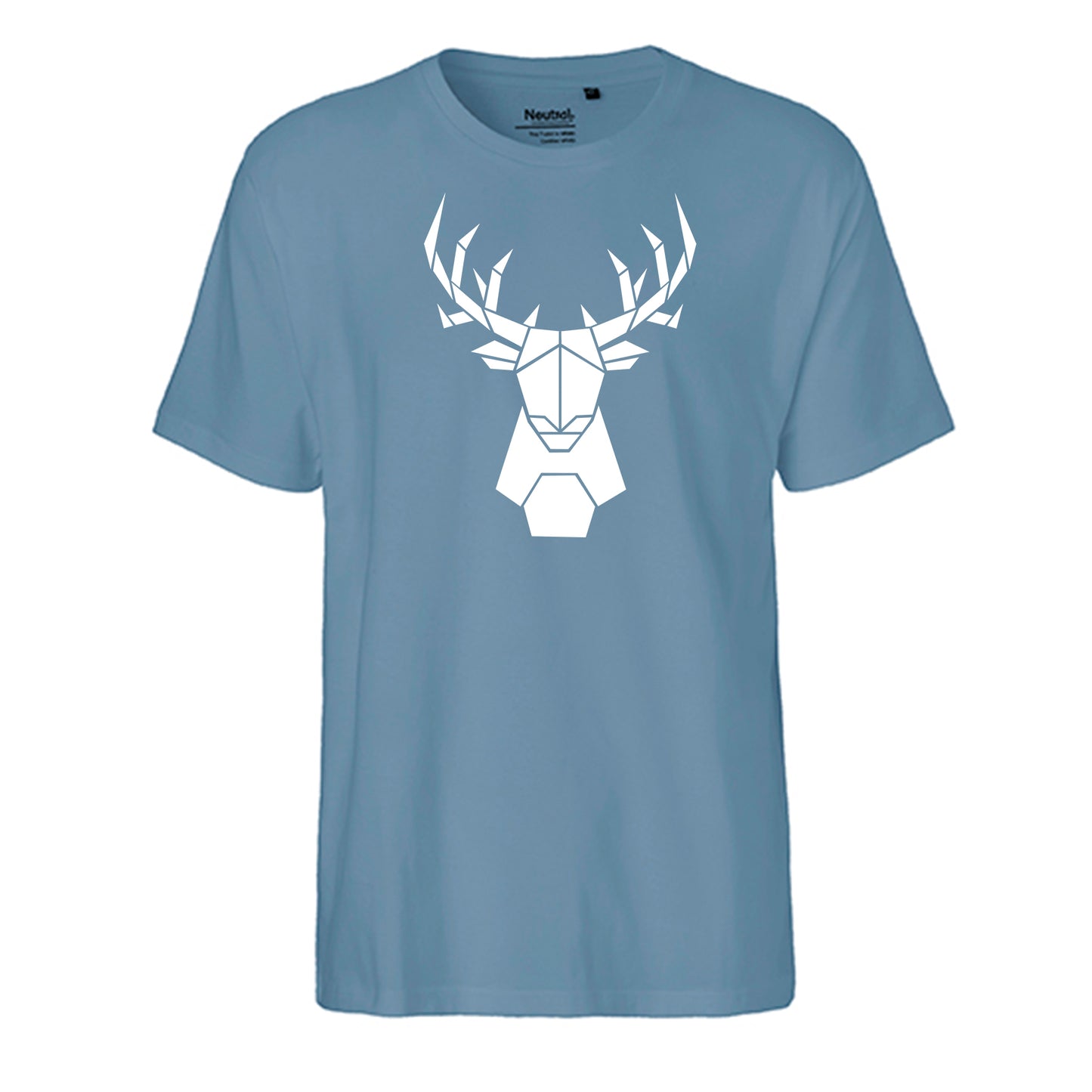 FairTrade men's t-shirt 'Deer Origami' organic cotton