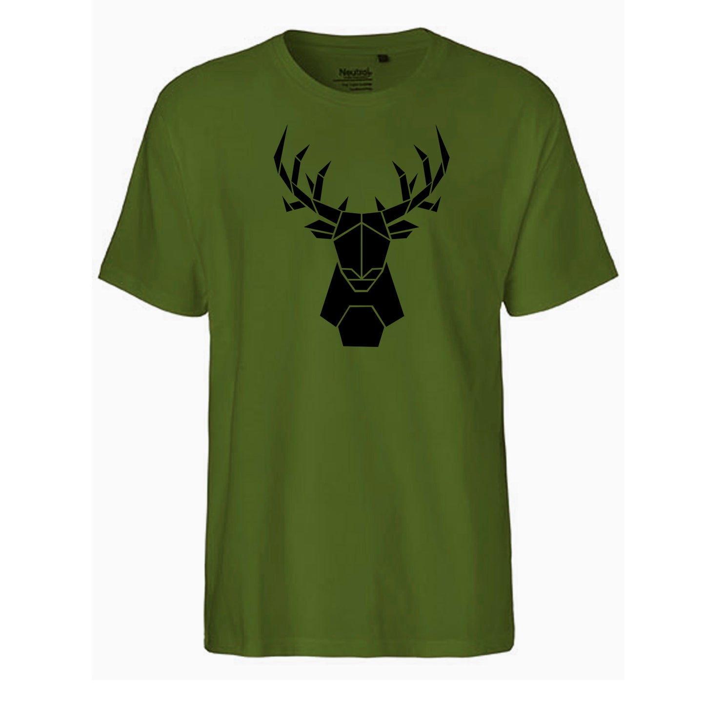 FairTrade men's t-shirt 'Deer Origami' organic cotton