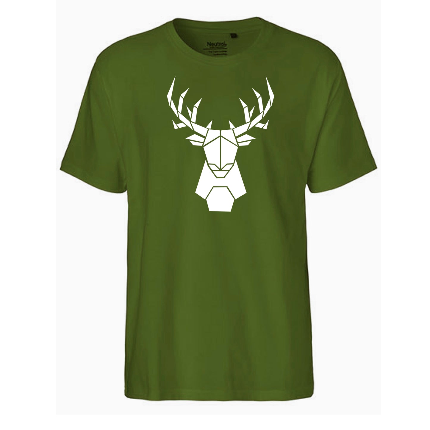 FairTrade men's t-shirt 'Deer Origami' organic cotton