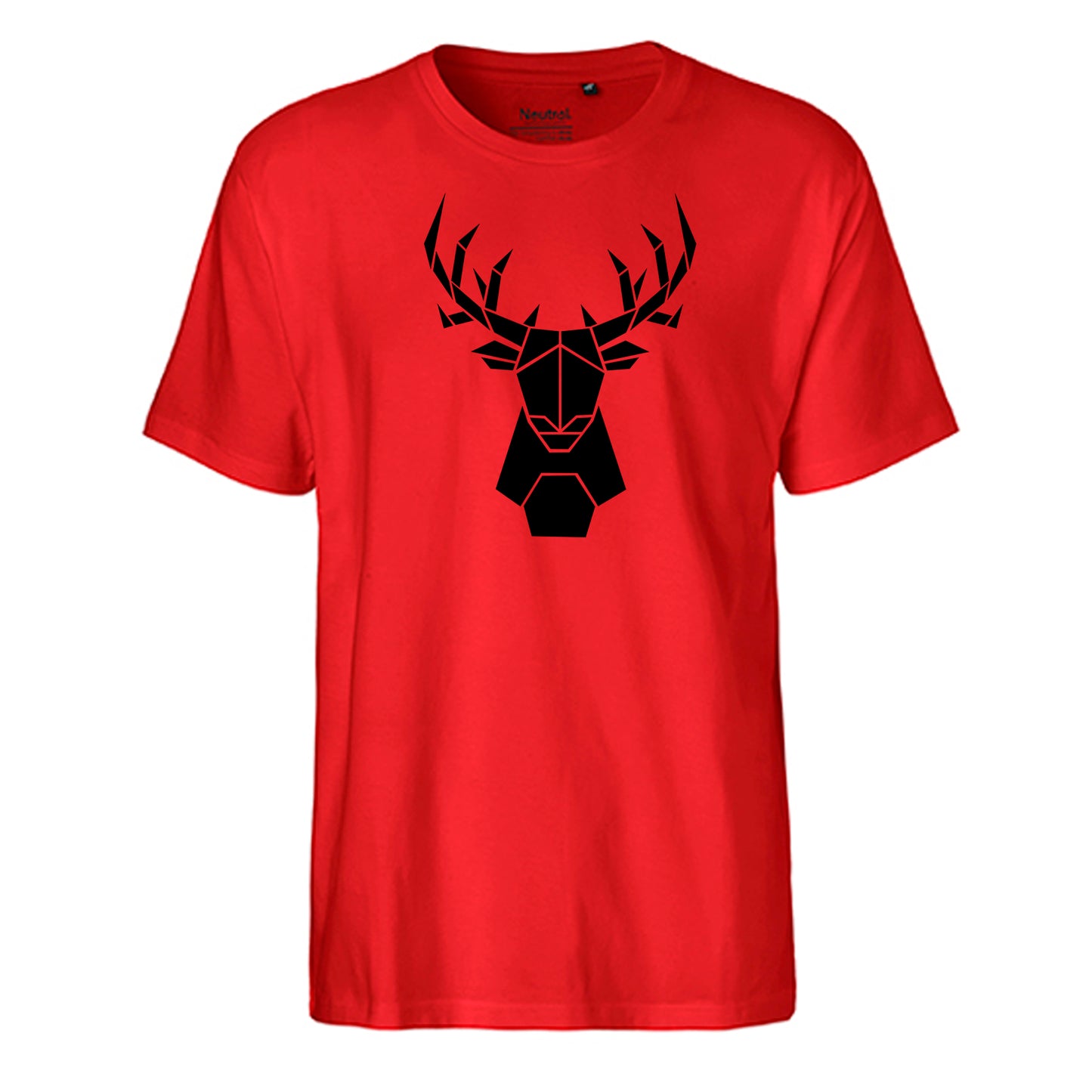 FairTrade men's t-shirt 'Deer Origami' organic cotton