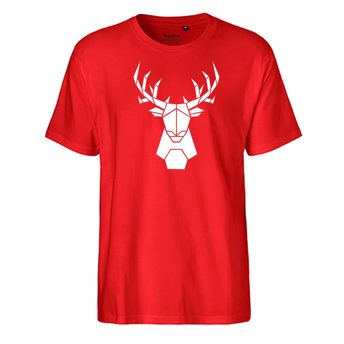 FairTrade men's t-shirt 'Deer Origami' organic cotton