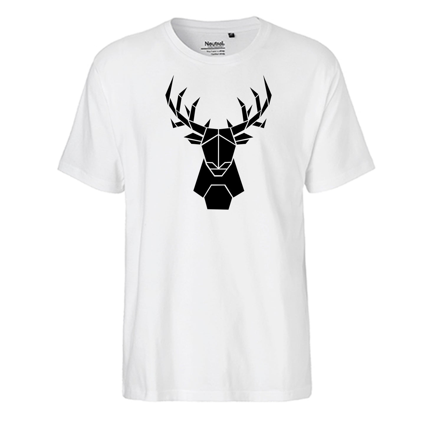 FairTrade men's t-shirt 'Deer Origami' organic cotton