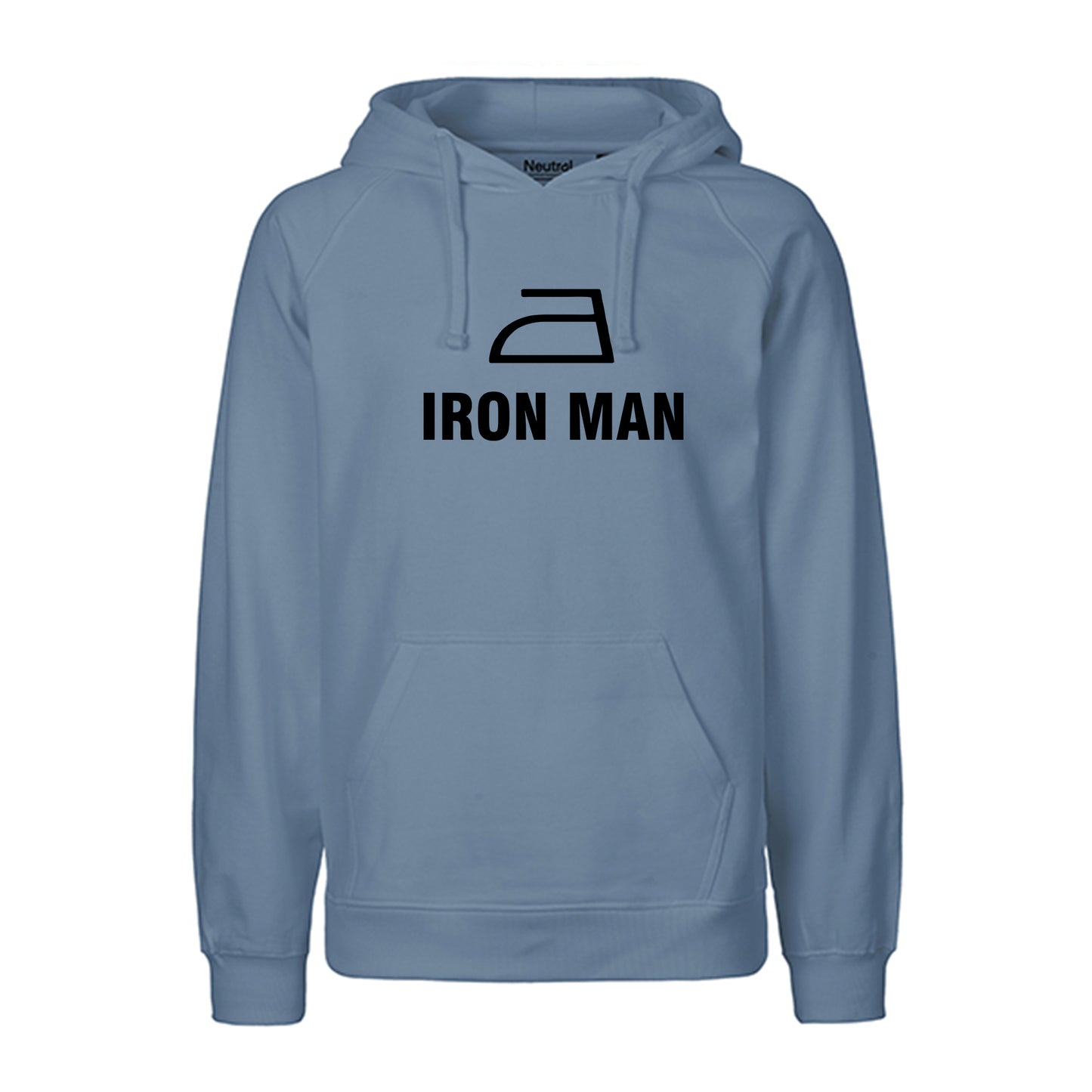 FairTrade Kapuzenpulli/Hoodie 'IRON MAN' 100% Bio-Baumwolle