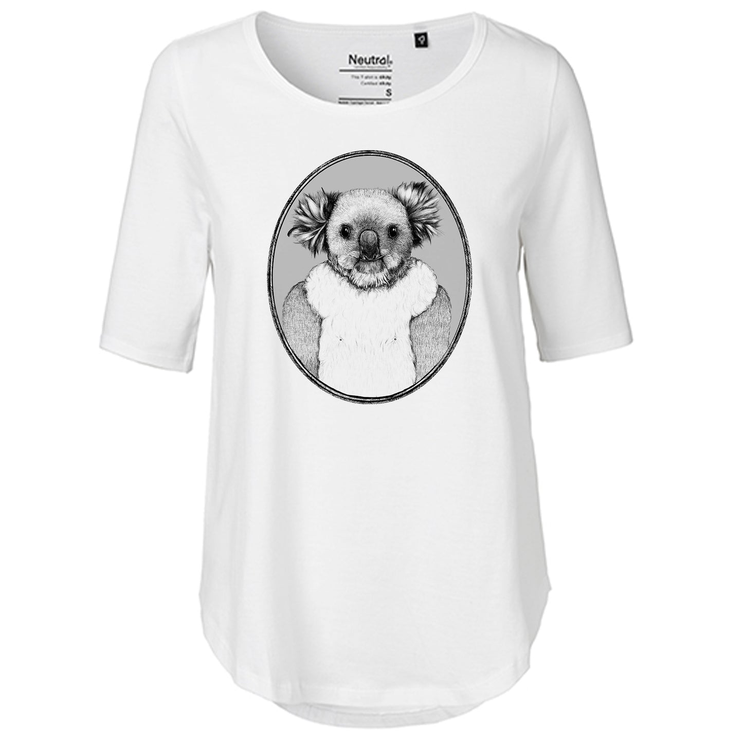 T-Shirt Damen FairTrade Oversized Half Sleeve "Koala"