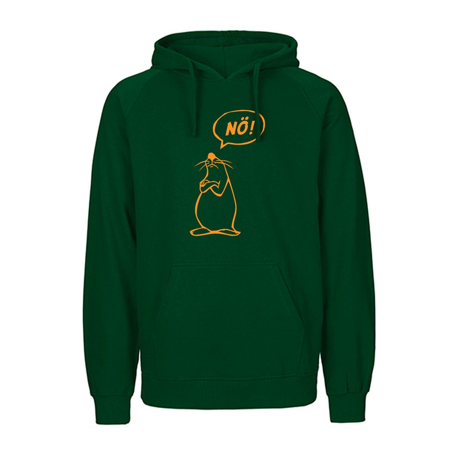 FairTrade hoodie/hoodie 'Nö comic figure' 100% organic cotton