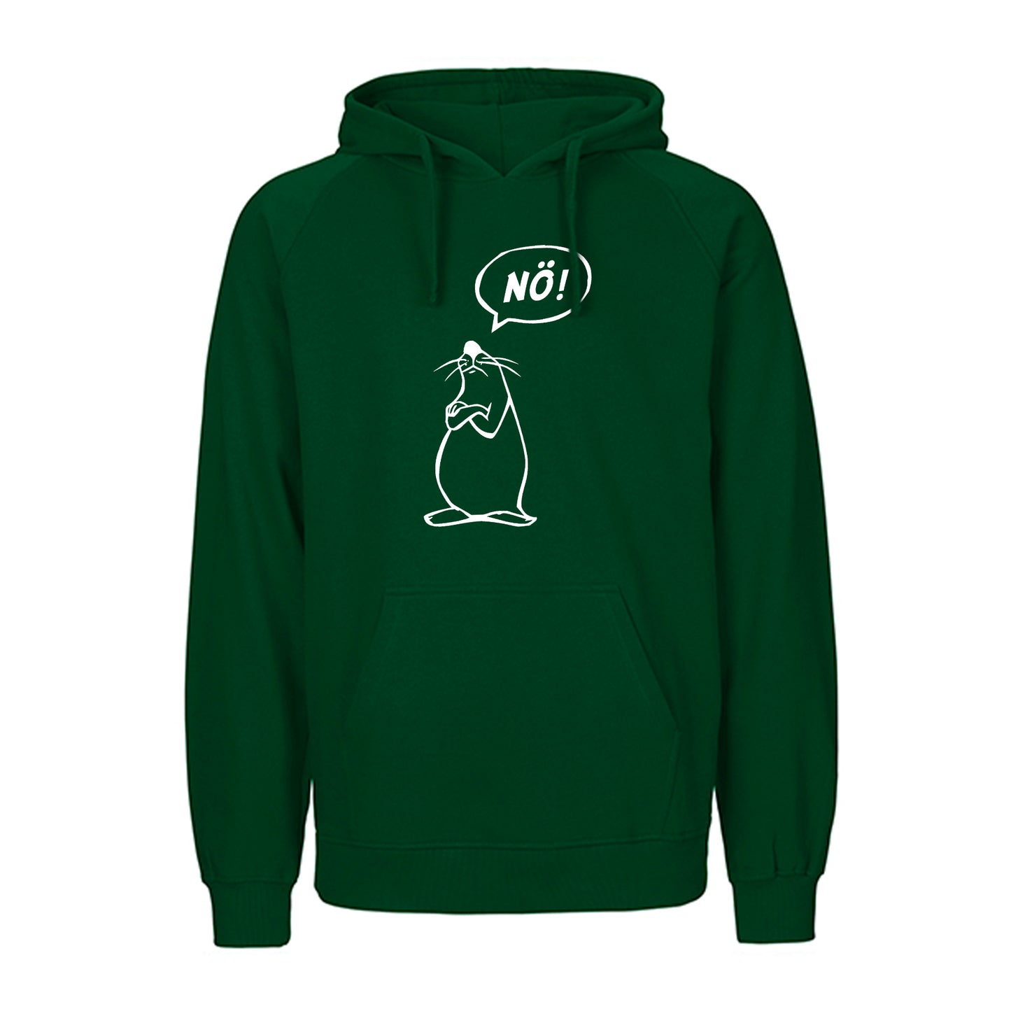 FairTrade hoodie/hoodie 'Nö comic figure' 100% organic cotton