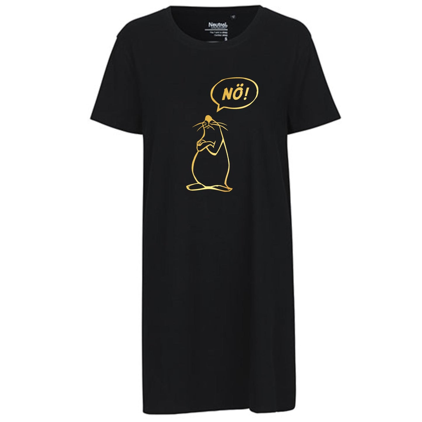 Ladies´ Long Length T-Shirt | 'Nö- Comicfigur' | Bio-BW