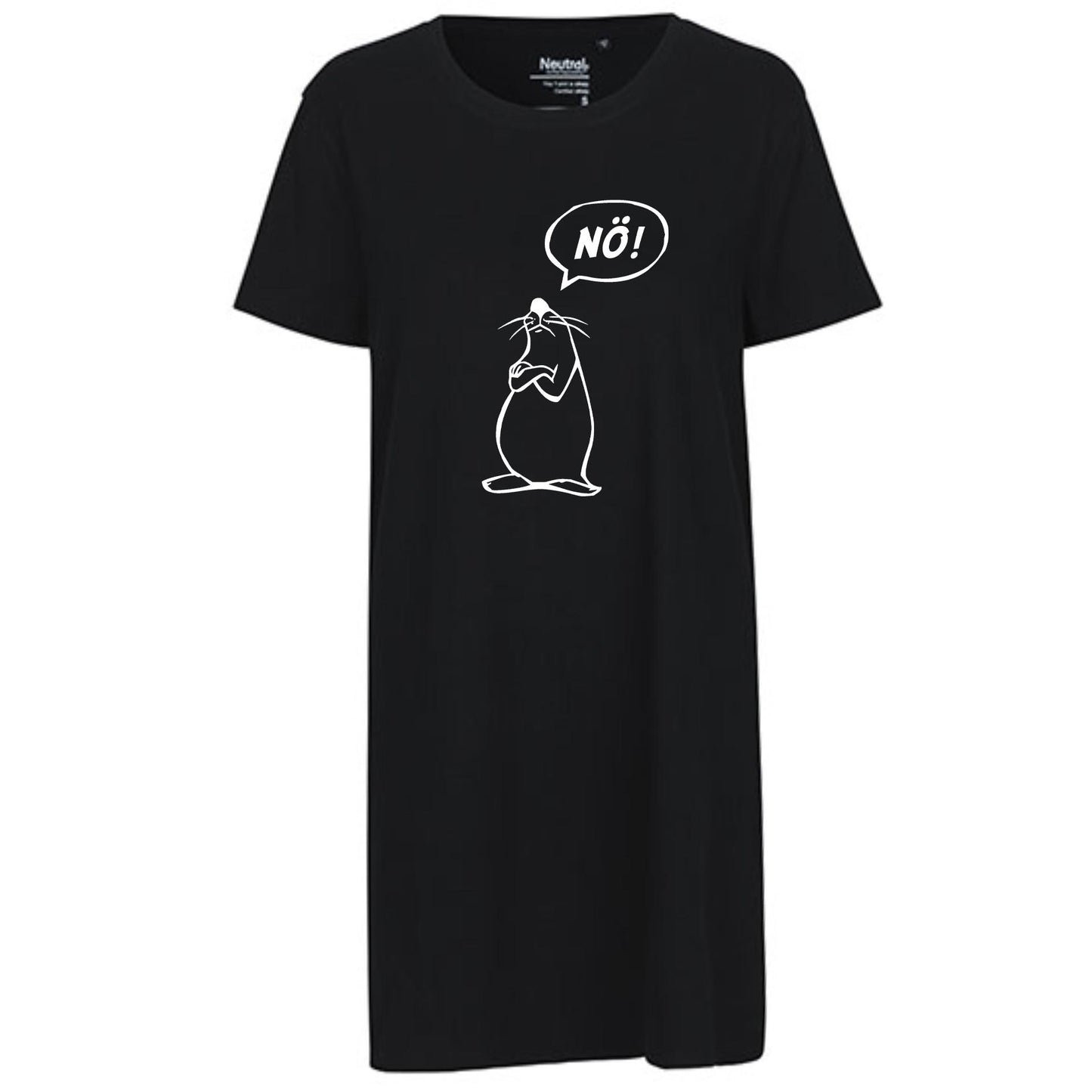 Ladies´ Long Length T-Shirt | 'Nö- Comicfigur' | Bio-BW