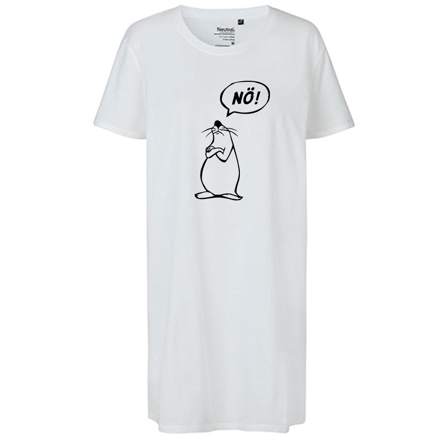 Ladies´ Long Length T-Shirt | 'Nö- Comicfigur' | Bio-BW
