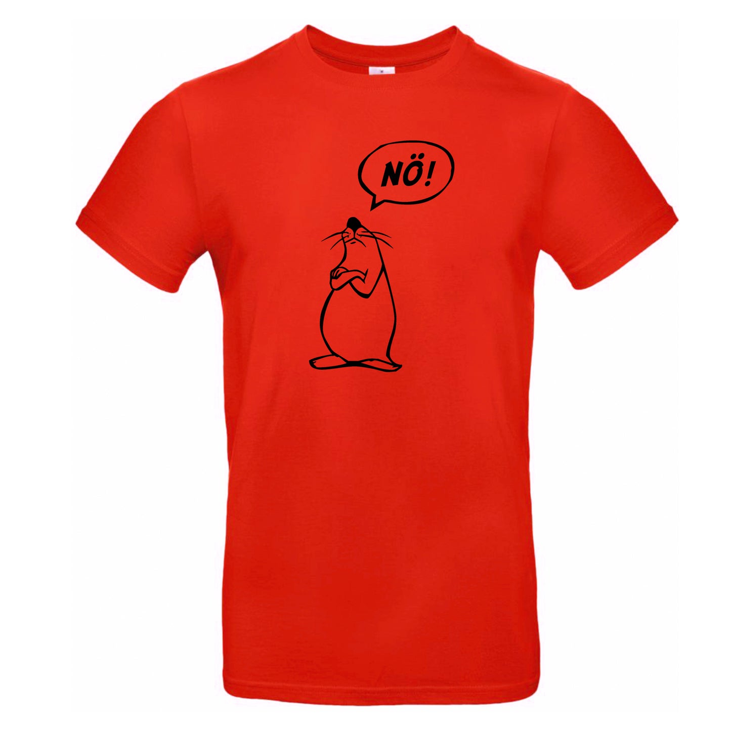 FairWear Herren T-Shirt 'Nö - Comicfigur' Baumwolle