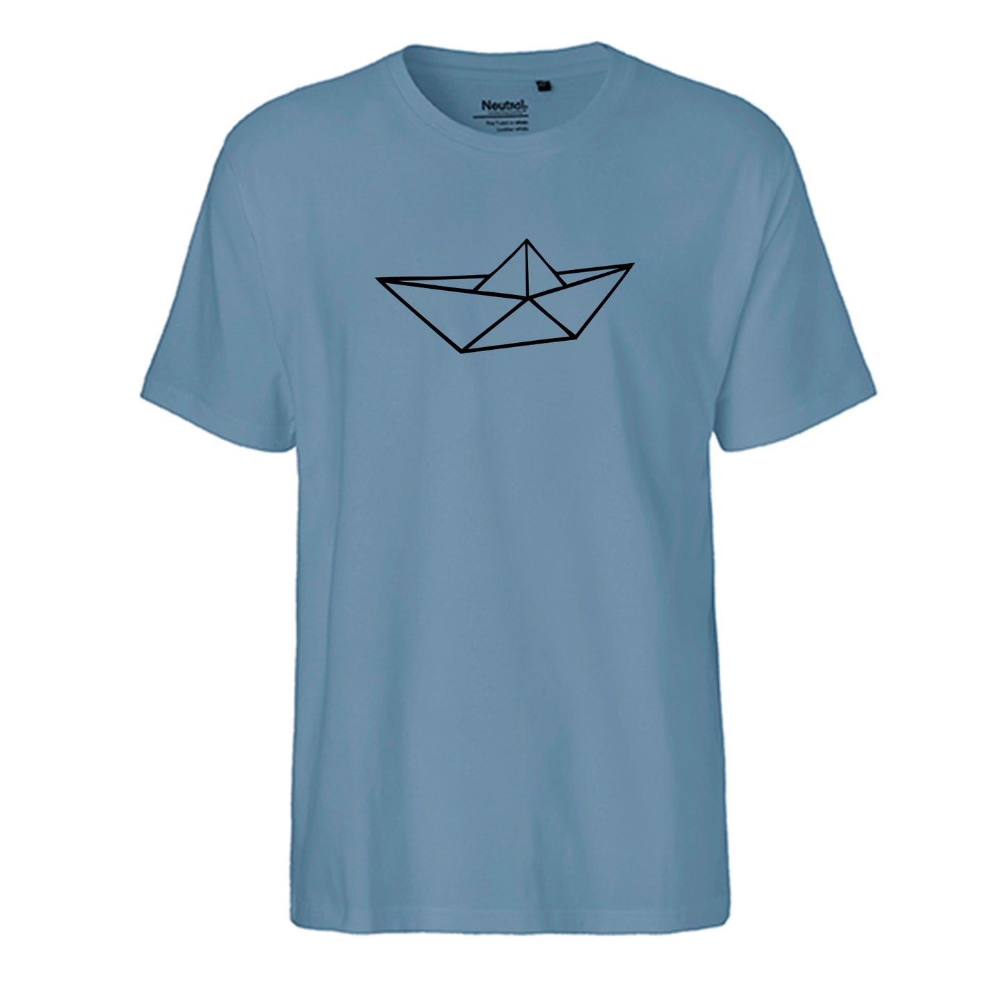 FairTrade men's t-shirt 'Schiff - origami' organic cotton