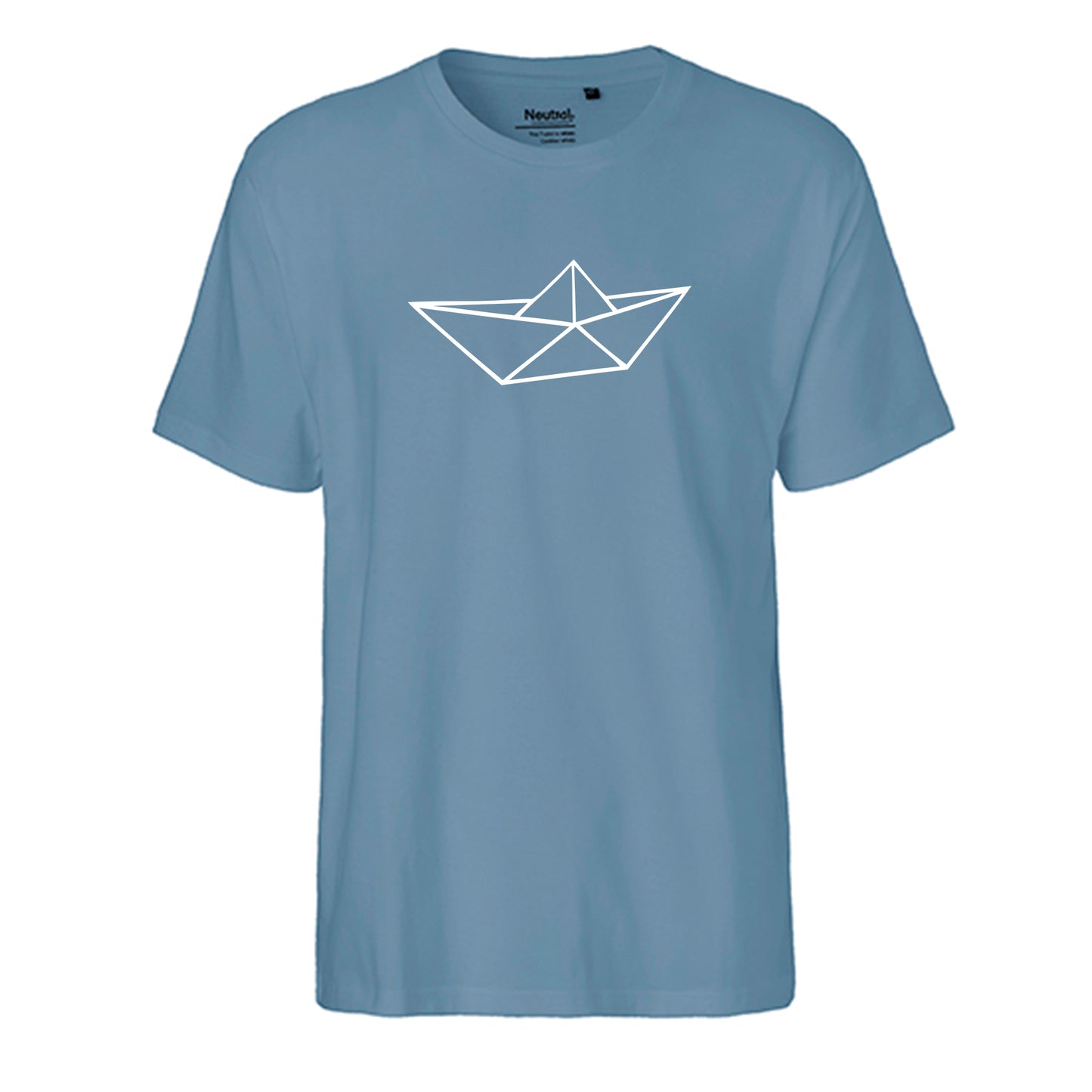 FairTrade men's t-shirt 'Schiff - origami' organic cotton