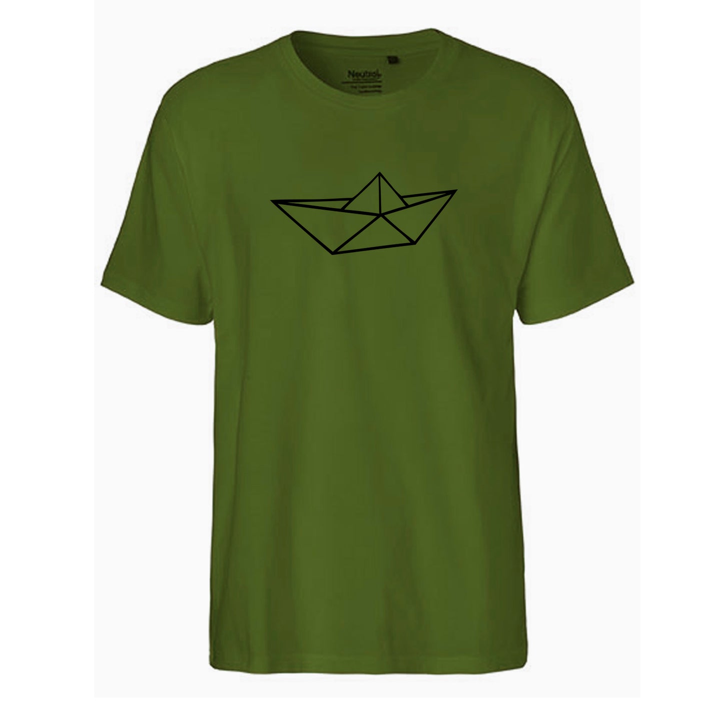 FairTrade men's t-shirt 'Schiff - origami' organic cotton