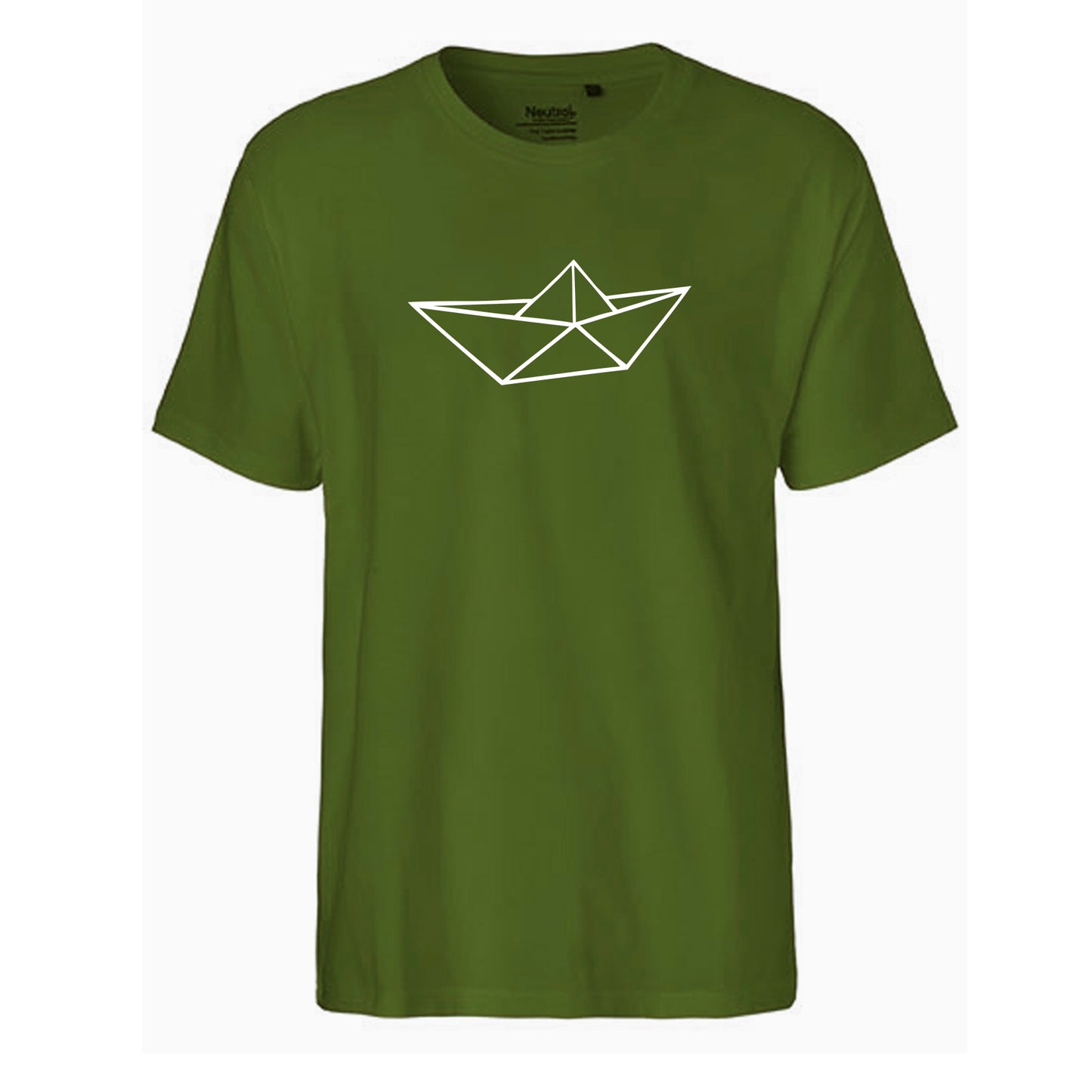 FairTrade men's t-shirt 'Schiff - origami' organic cotton