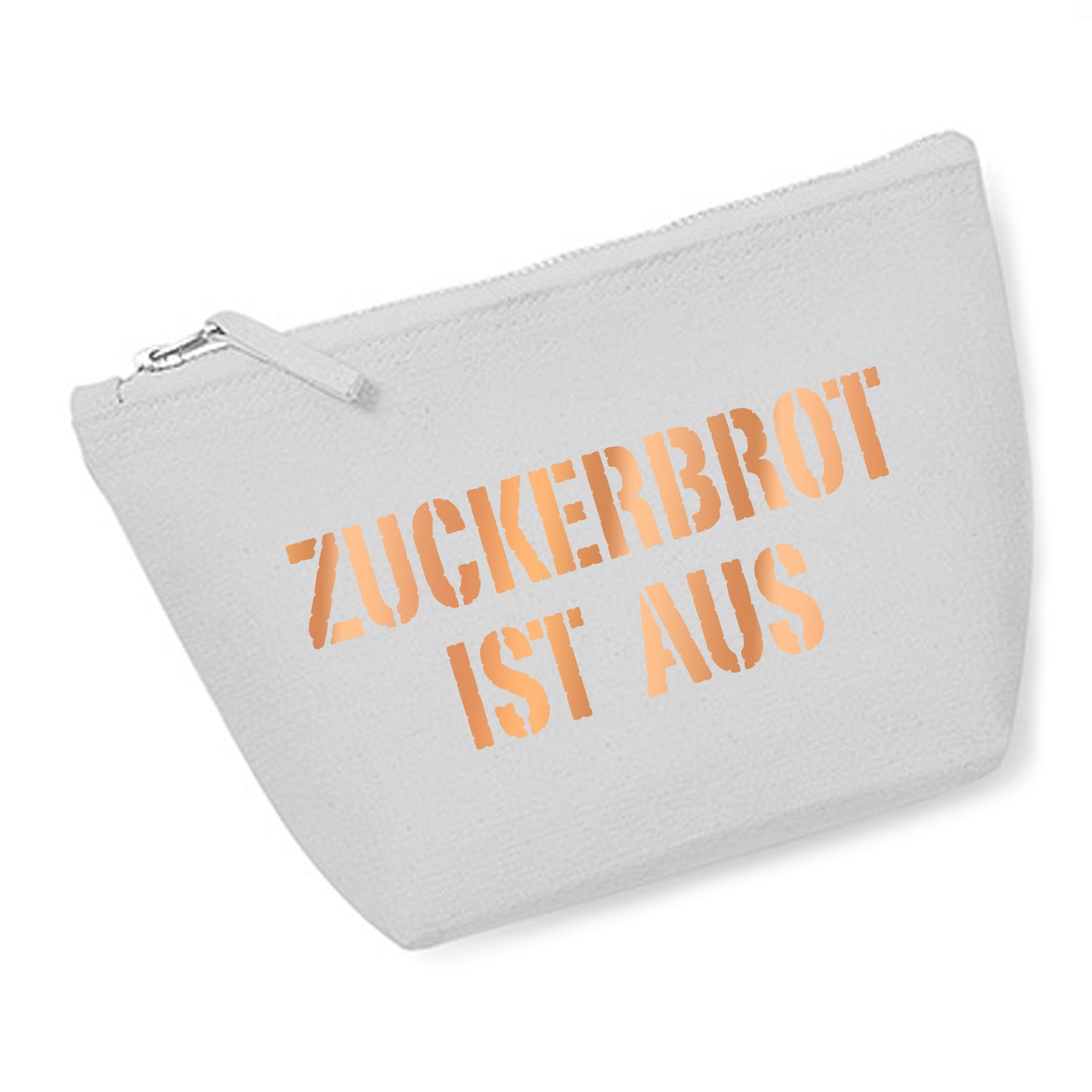 Kosmetiktasche (M) 'ZUCKERBROT IST AUS' Baumwoll Canvas