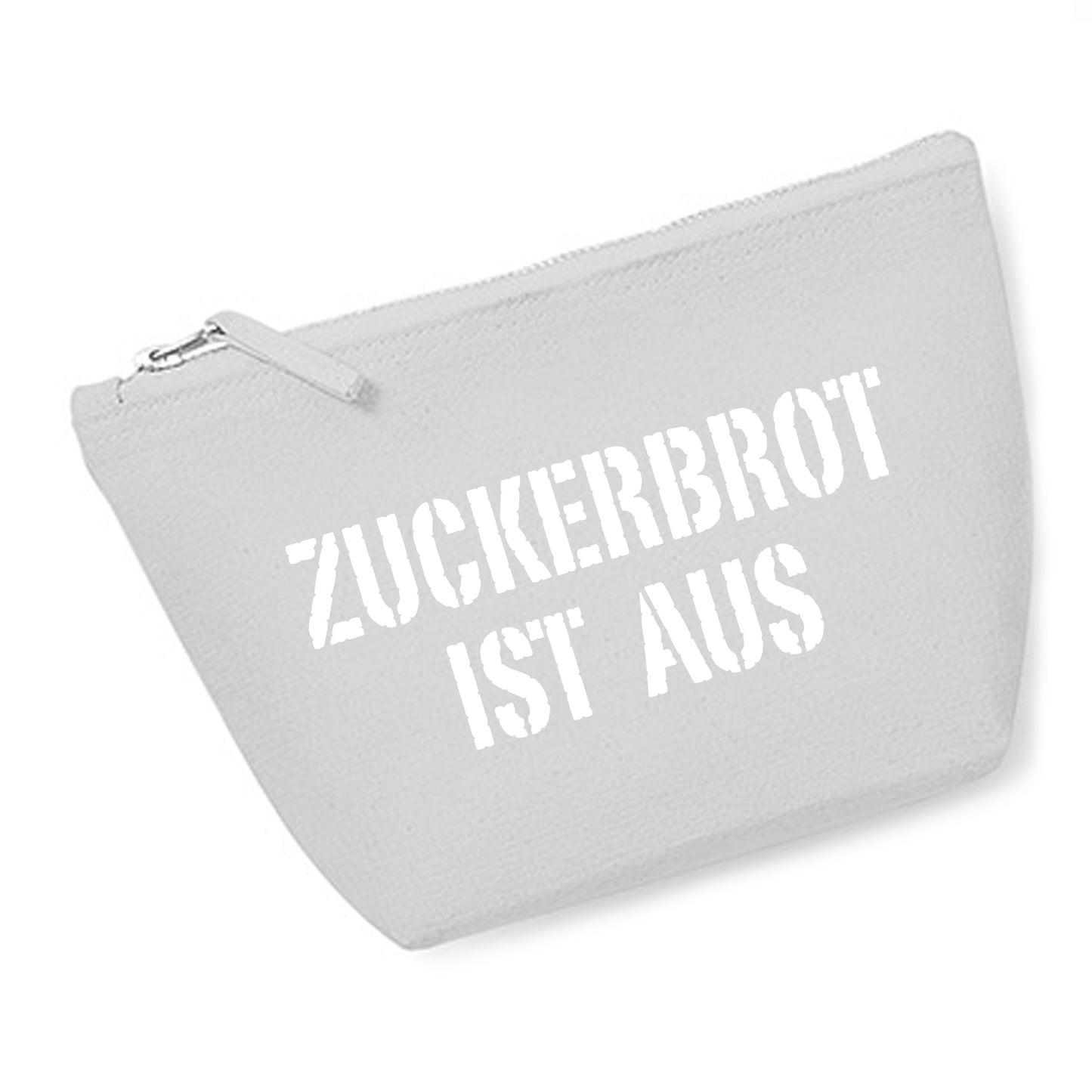 Kosmetiktasche (M) 'ZUCKERBROT IST AUS' Baumwoll Canvas