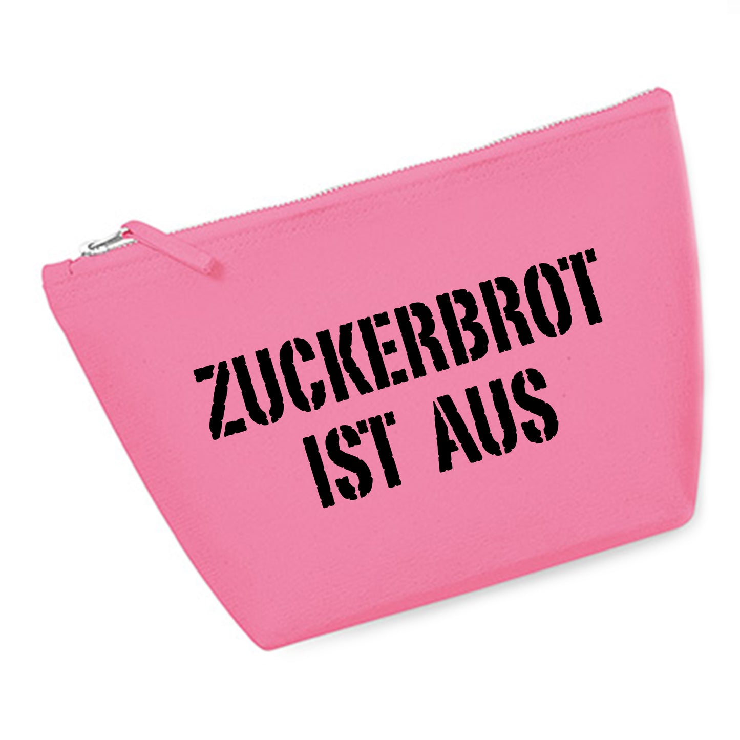 Kosmetiktasche (M) 'ZUCKERBROT IST AUS' Baumwoll Canvas