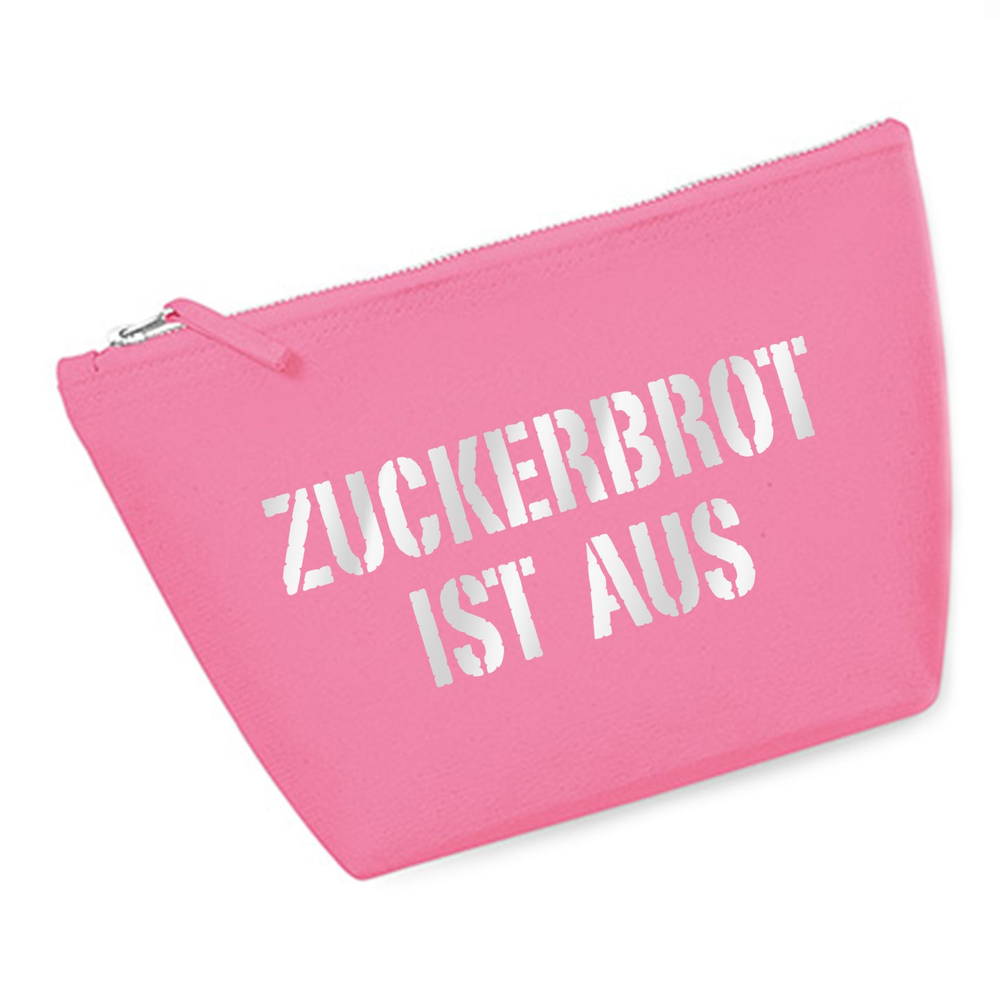 Kosmetiktasche (M) 'ZUCKERBROT IST AUS' Baumwoll Canvas