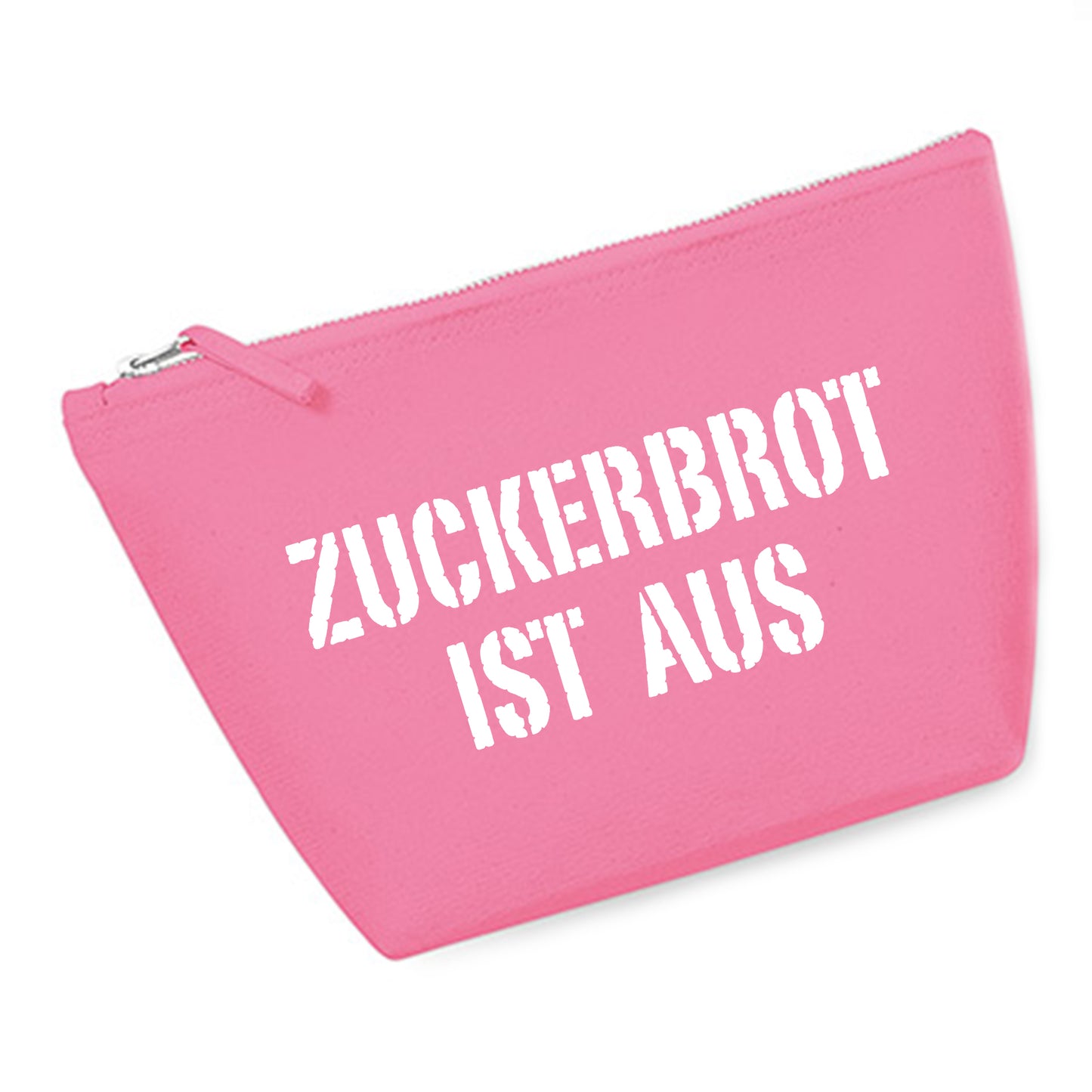 Kosmetiktasche (M) 'ZUCKERBROT IST AUS' Baumwoll Canvas