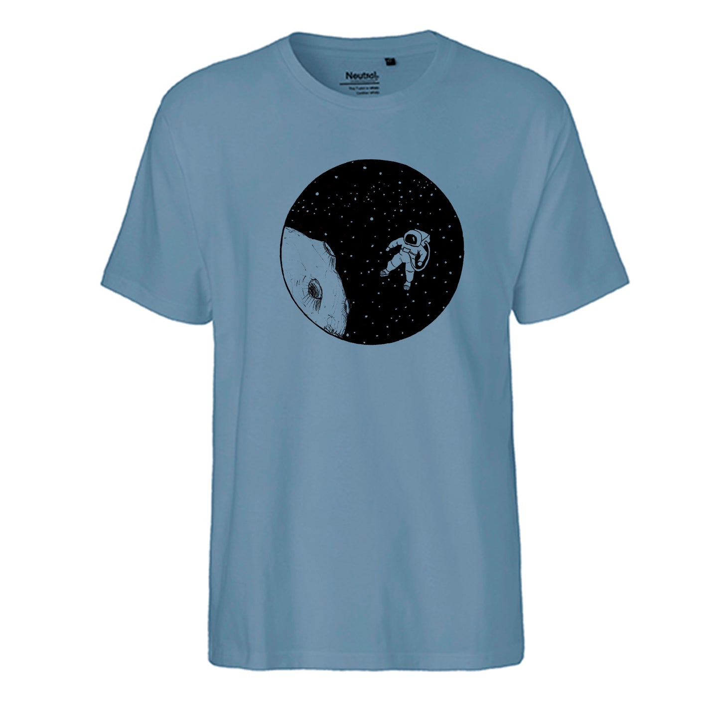 FairTrade Herren T-Shirt 'Astronaut gezeichnet' Bio-Baumwolle